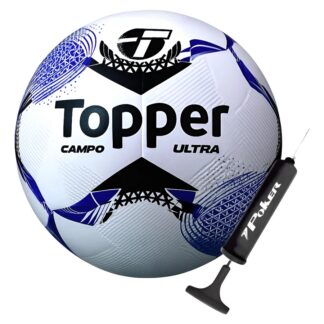Bola De Futebol De Campo Topper Ultra Dupla Colagem + Bomba