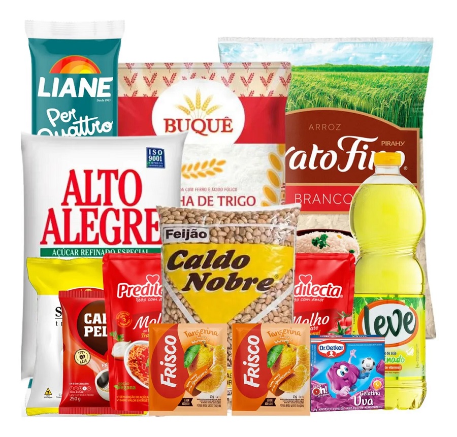 Cesta Básica Completa Produtos De Qualidade 14 Itens