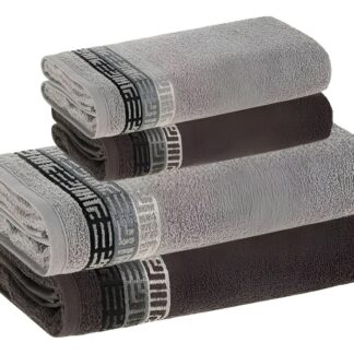 Jogo De Toalhas 4 Pçs Fio Cardado 100% Algodão Bosco Karsten Cinza Bosco