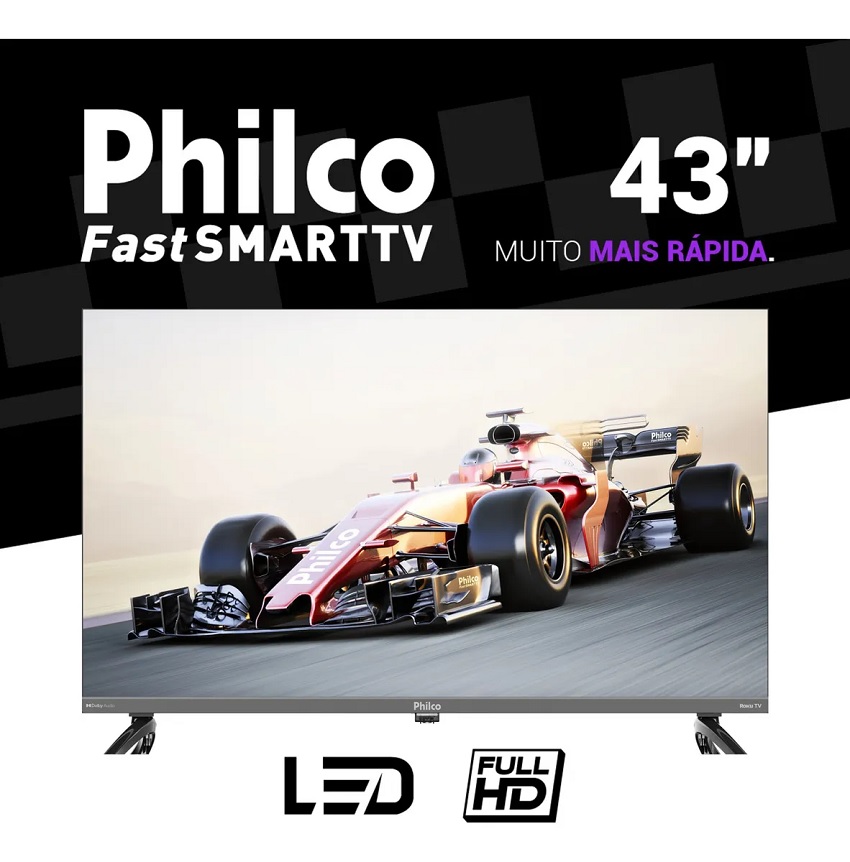 Smart Tv 43 Philco P43vik Roku Led Dolby Audio Wi-fi Hdmi Hdr Full Hd 110/220v - Imagem 3
