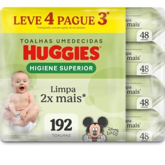 Pack Toalha Umedecida Disney Baby Huggies Max Clean Pacote 4 Unidades Leve Mais Pague Menos